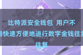 比特派安全钱包  用户不错快速方便地进行数字金钱往复