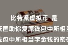 比特派虚拟币  是独一梗概匡助你复原钱包中所相当字金钱的密码