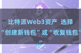 比特派Web3资产  选择“创建新钱包”或“收复钱包”
